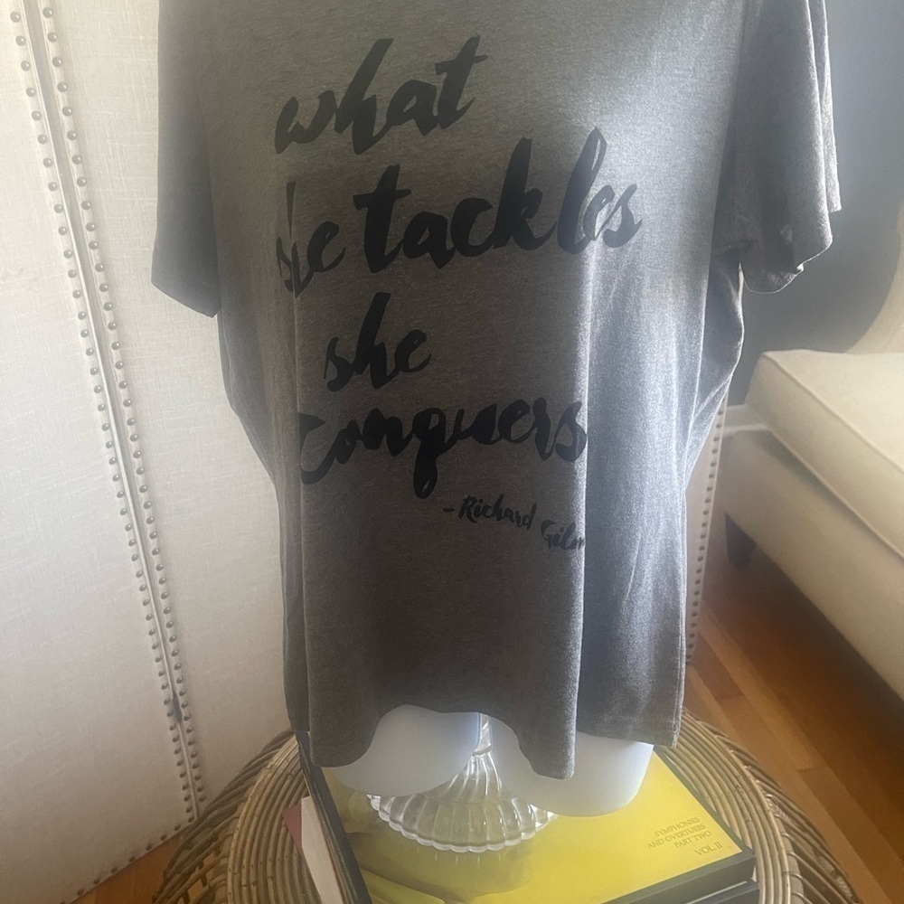 Relax slouchy t shirt gray size large - Picture 3 of 3